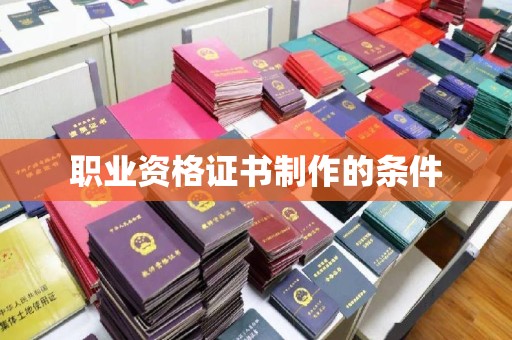 明山职业资格证书制作的条件
